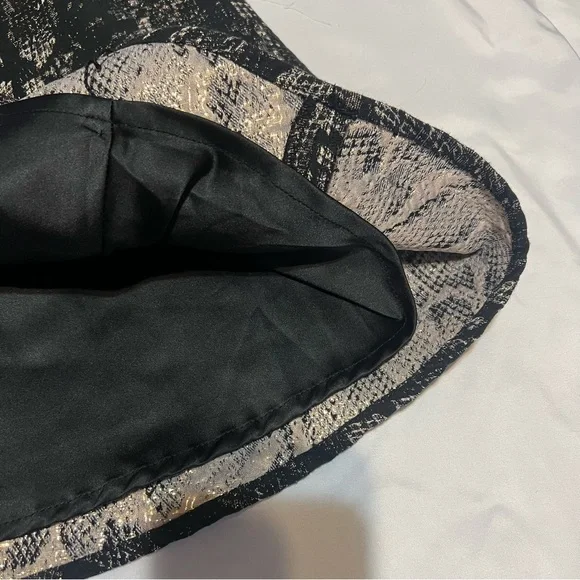 Express Snakeskin Print Black Strapless Mini Dress Fit and Flare Elegant Party 2 - Picture 8 of 12